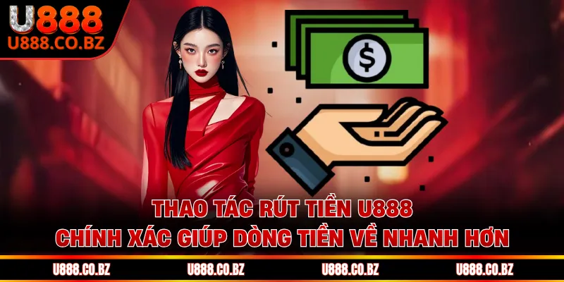 Thao tác rút tiền U888 chính xác giúp dòng tiền về nhanh hơn